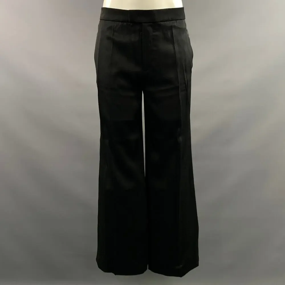 JOSEPH Chest Size 42 Black Solid Viscose Blend Notch Lapel 34 30 Tuxedo